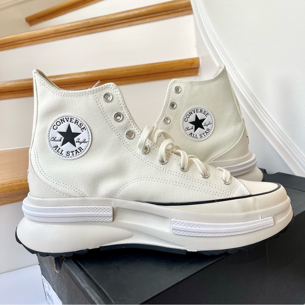 NWT Converse Run Star Legacy CX Hi Platform high top Chuck Taylor sneaker white - Picture 2 of 16